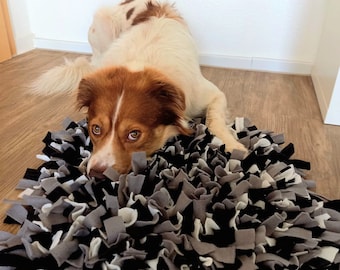 XXL Hundespielzeug Schnüffelteppich Hund weiß grau schwarz freie Farbwahl