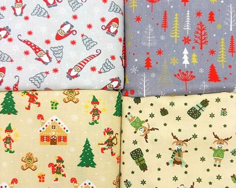 Christmas surprise fabric package Cotton fabric Christmas remnants package Width 70 or 140 cm Cotton fabric package remnants fabric mix