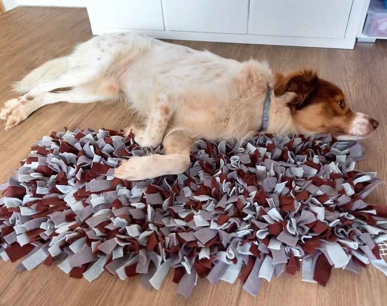 Jouet pour chien XXL, tapis à renifler, marron, gris, blanc, couleurs et tailles au choix image 1