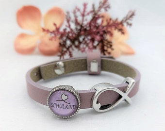 Personalized Communion Leather Bracelet | fish | Name | Confirmation | Baptism | First Communion | Confirmation