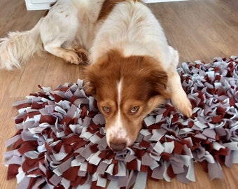 XXL Hundespielzeug Schnüffelteppich Hund braun weiß grau freie Farbwahl und Größenwahl