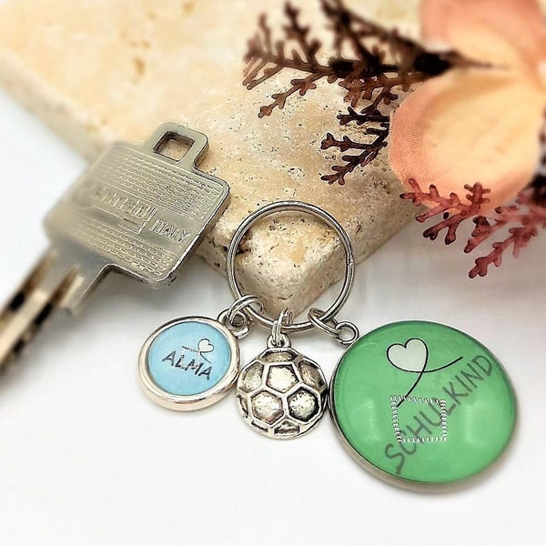 Gift for school enrollment keychain school child name keychain desired name name personalized individualized school bag