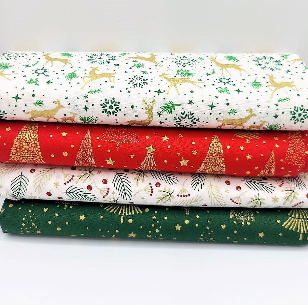 Verschiedene 4er Sets Weihnachts stoffe Baumwolle Stoffpaket Stoff