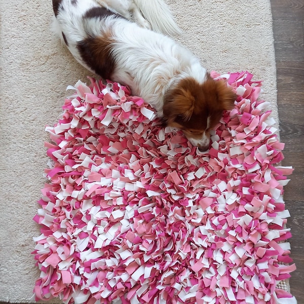 XXL Hundespielzeug Schnüffelteppich Hund rosa pink weiß freie Farbwahl