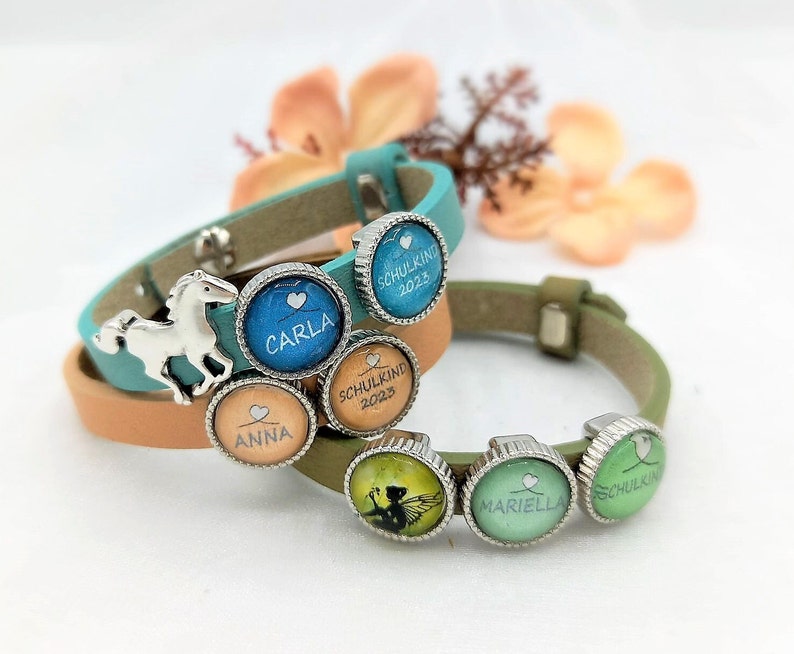 Pulsera de cuero personalizada comunión pescado Nombre Confirmación Bautismo Primera Comunión Confirmación imagen 8