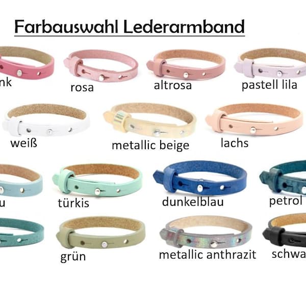 Lederarmband Leder Armband Kinderarmband Farbwahl austauschbar Cabochon Schiebeperle Junge Mädchen Geschenkidee Geschenk individualisierbar