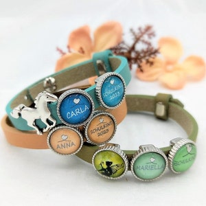 Milchzahn Geschenk von der Zahnfee Personalisiertes Geschenk Lederarmband mit Schiebeperlen zum Austauschen Erweitern und Sammeln Bild 10