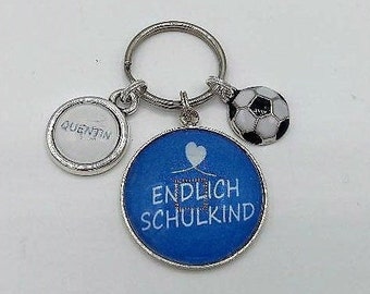 Enrolment Keychain with name Football Footballer Sport Name gift Desired name personalized individualized School bag