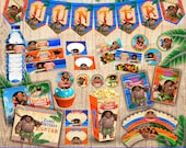Maui Party Personalized Printable Kit Moana Customized - Etsy
