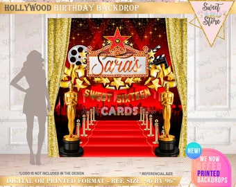 Hollywood Glam Party Backdrop Hollywood Party Backdrop Red Etsy