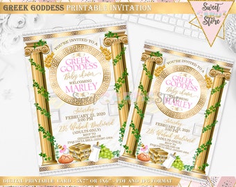 greek goddess baby shower theme