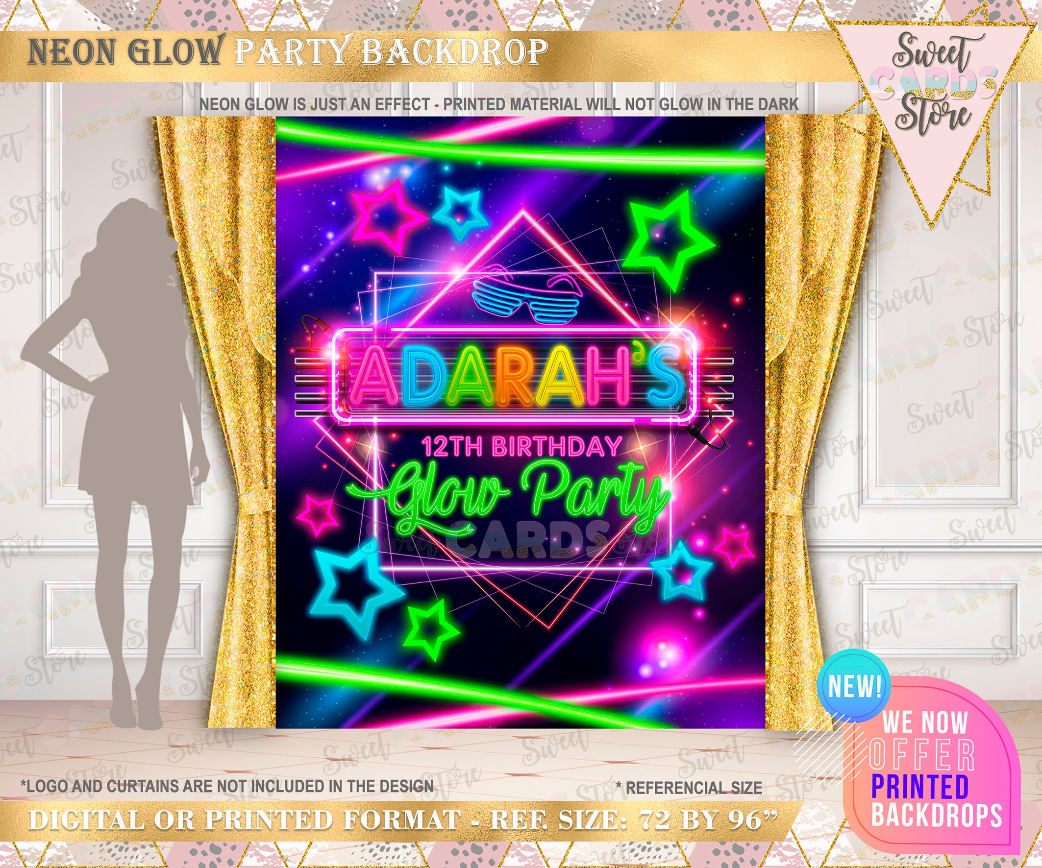 Glow Party Dance Floor/fluorescent Neon Cardstock/blacklight Party