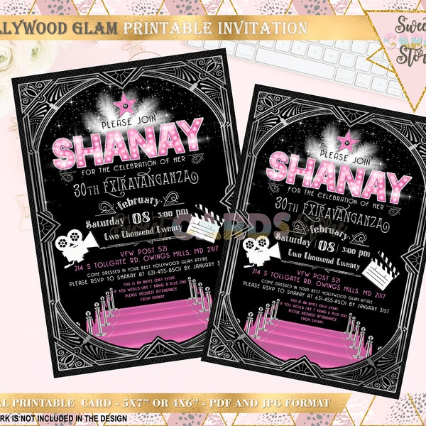 Old Hollywood Invite - Etsy