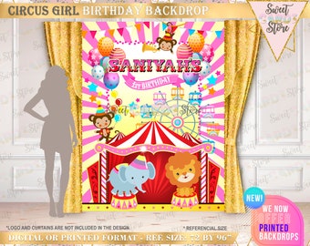 Pink Carnival Circus Printable Backdrop, Welcome Carnival Backdrop, Pink Circus Backdrop, Carnival Circus Banner. Circus Backdrop decor