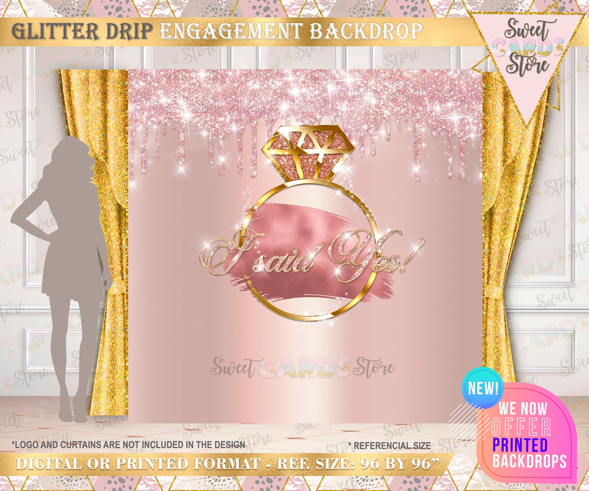 Engagement Party Printable Backdrop Engagement Photo Etsy UK