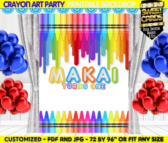 Large Art Party Backdrop Boy Girl Paint Digital Printable Neon Glow Paint Party Paint Birthday Party Backdrop Splatter Party Banner