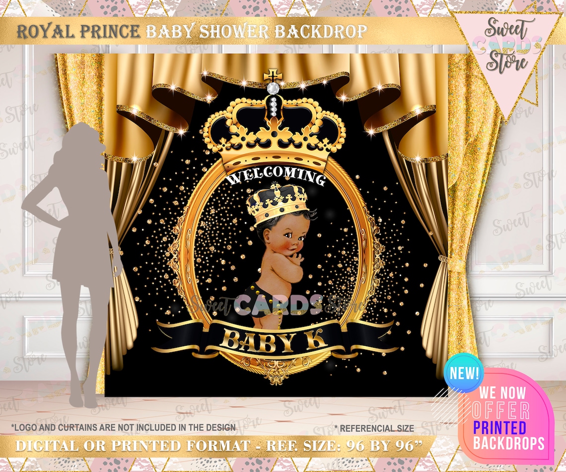 Royal Prince Baby Shower Printable Backdrop Royal Prince | Etsy