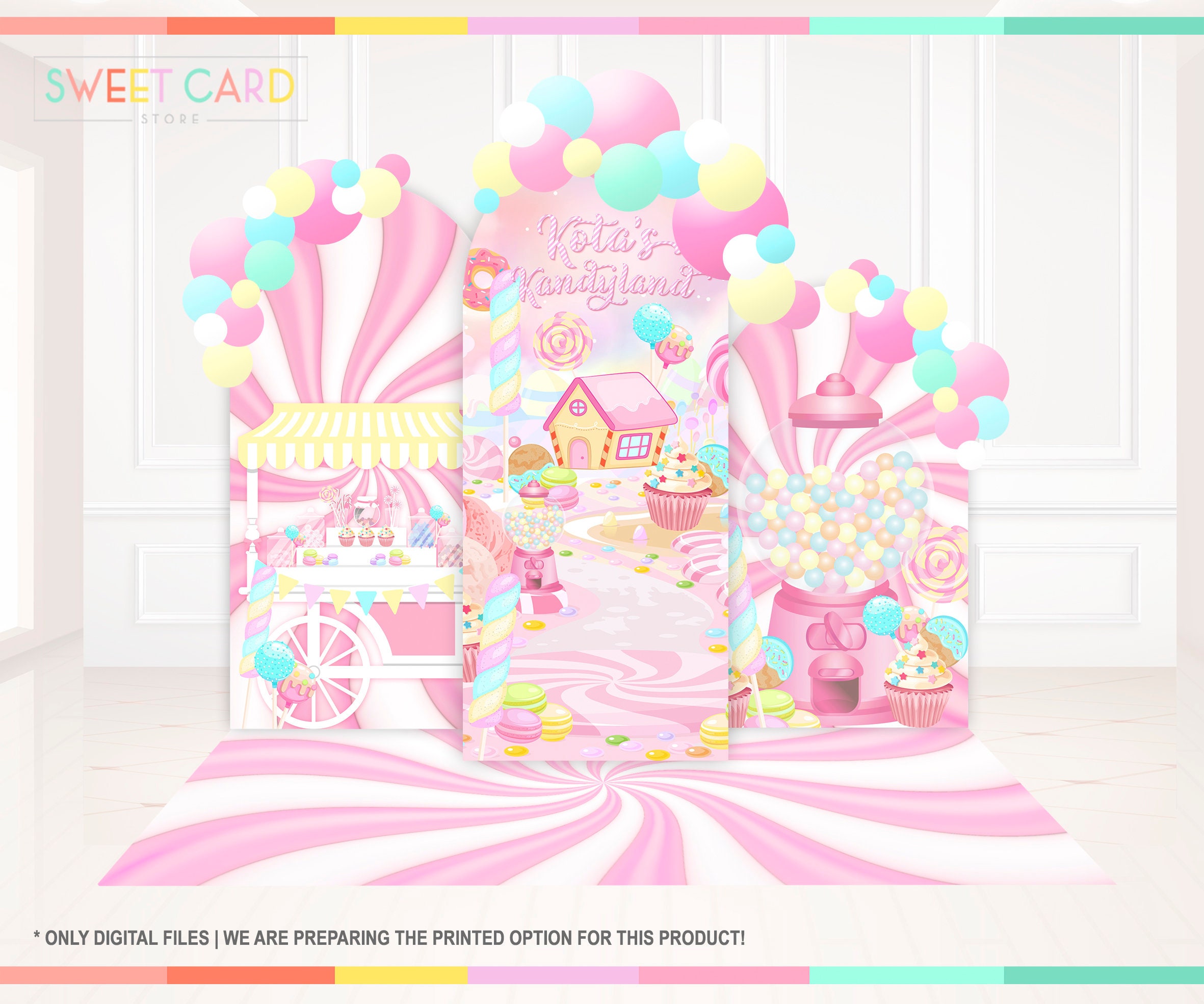 Patisserie Party Backdrop Bake Shop Backdrop (Instant Download) 