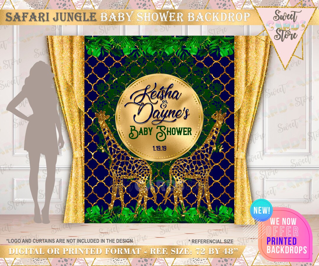 Buy Giraffe Jungle Printable Baby Shower Backdrop, Jungle Baby Shower  Backdrop, Giraffe Baby Shower, Safari Forest Baby Shower Backdrop Online in  India - Etsy