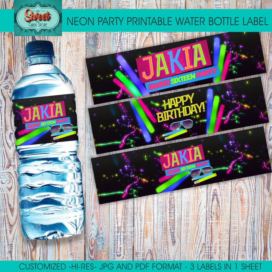 Botellas de agua de plástico de 12 colores brillantes de neón, diversión  para cada ocasión, recuerdo de fiesta, botella deportiva personalizada