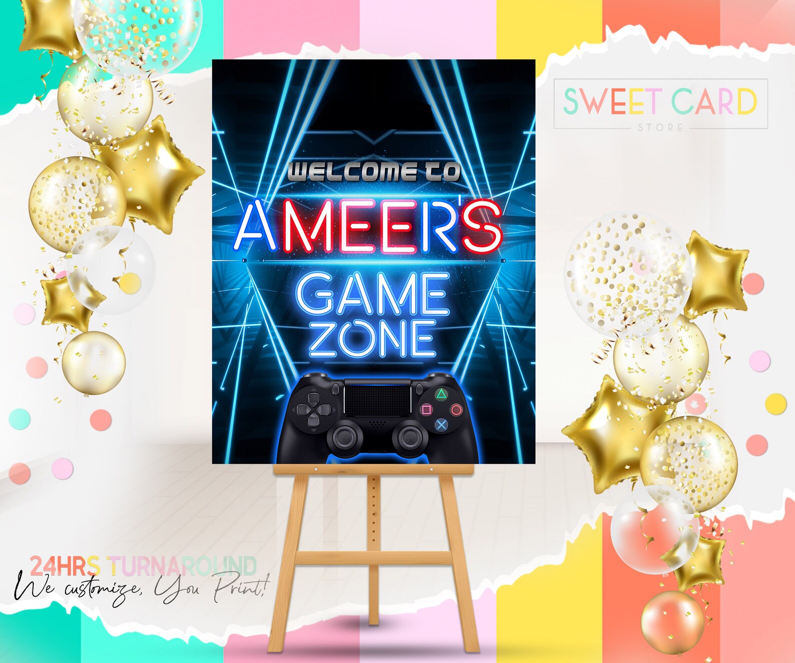 GAMER SIGN Gamer sign board Game zone board Etsy