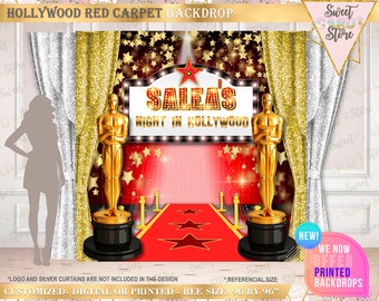 Hollywood Glam Party Backdrop, Hollywood Party Backdrop, Red and gold Party Backdrop, Hollywood Theme Party Backdrop, glam Party backdrop