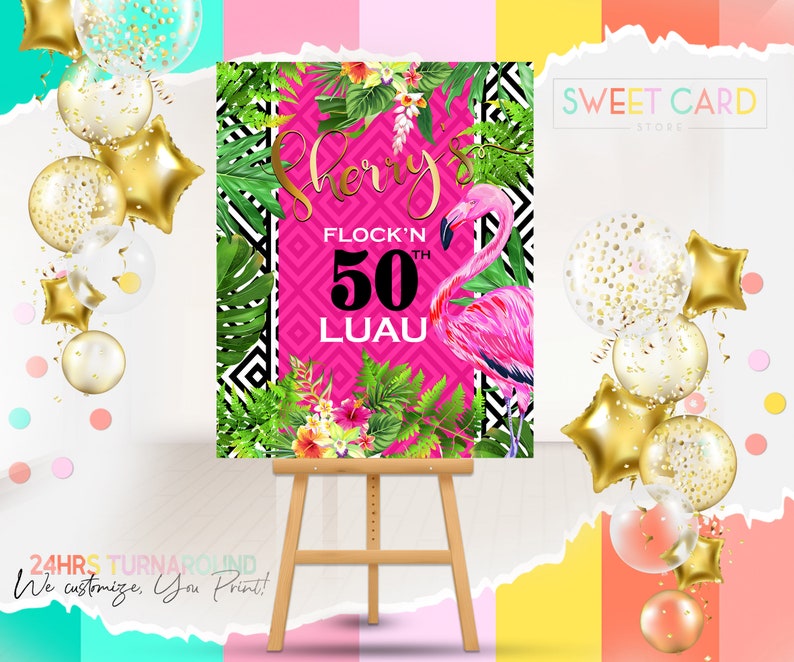 LUAU WELCOME SIGN Luau Tropical Birthday Printable Welcome - Etsy