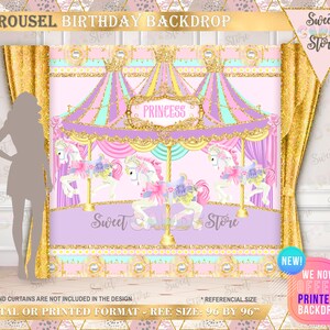 Carousel Printable Backdrop, Carousel Party Photo Backdrop, Carousel Party Background, Carousel Party Printable Banner, Carousel Party decor