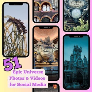 51 Epic Universe Photos and Videos for Social Media, Universal Orlando Resort, Social Media for Travel Agents, Travel Creators