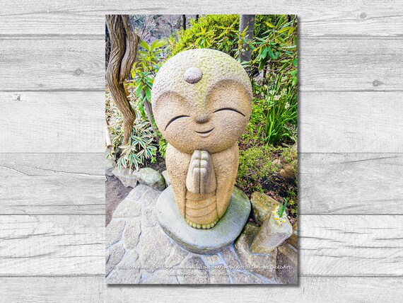 Kamakura Japan Statue Hase-dera Temple Jizo Canvas Wrap Photograph Art Print Japanese Buddhist Spiritual Children Bill Brennan Photography