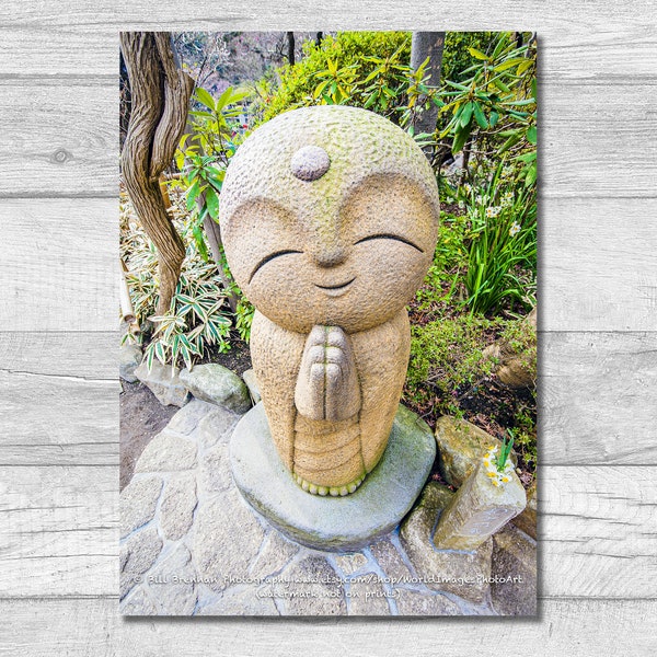 Kamakura Japan Statue Hase-dera Temple Jizo Canvas Wrap Photograph Art Print Japanese Buddhist Spiritual Children Bill Brennan Photography