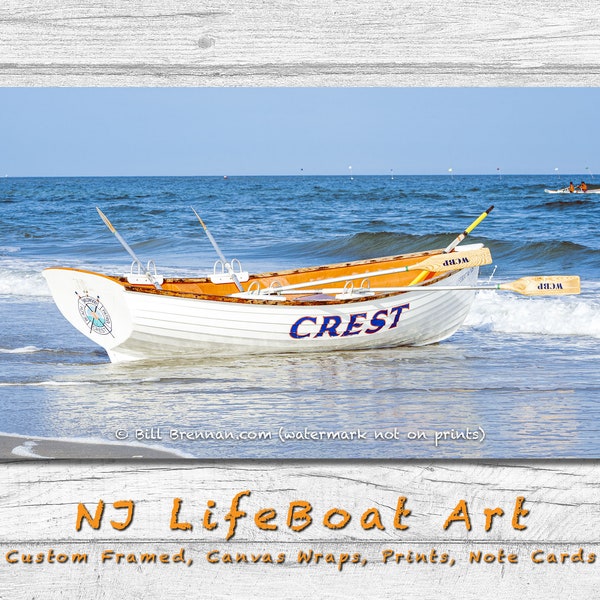 Wildwood Crest NJ Lifeboat Art Print – Beach House Decor