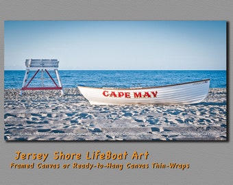 Cape May Lifeboat Art, Jersey Shore Decor