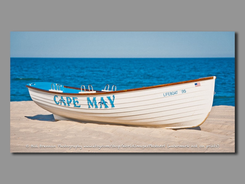 Cape May Nj Lifeboat Framed Canvas Art Print Photography Etsy