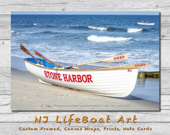 Stone Harbor NJ Lifeboat Art, Beach House Decor
