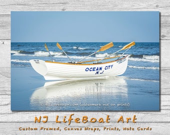 Ocean City NJ Lifeboat Wall Art - Jersey Shore Decor