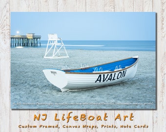 Avalon NJ Lifeboat Art, Beach House Decor