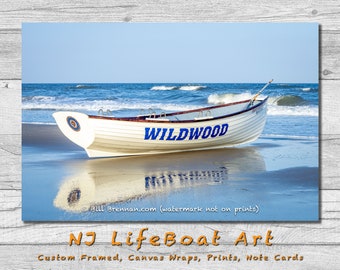 Wildwood NJ Lifeboat Art, Beach House Decor
