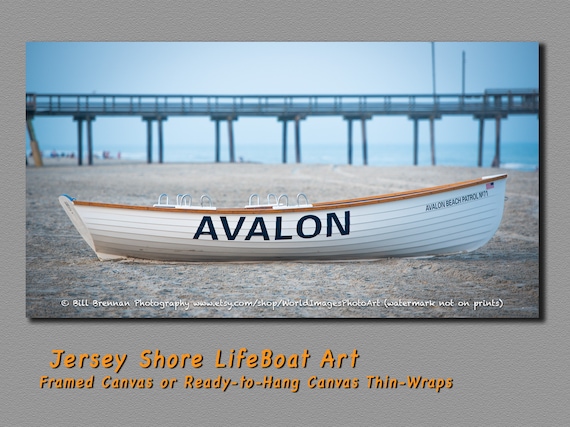 Avalon Nj Lifeboat Framed Canvas Art Print Photography Design Etsy