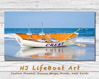 Wildwood Crest NJ Lifeboat Wall Art- Beach House Decor