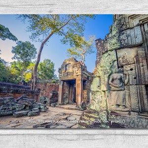 Preah Khan Angkor Wat Canvas Wrap Photograph Art Print Decor Culture Cambodia Buddhist Hindu Mythology Khmer Ruins Bill Brennan Photography
