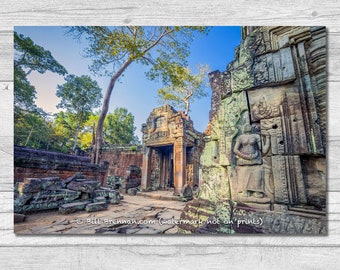 Preah Khan Angkor Wat Canvas Wrap Photograph Art Print Decor Culture Cambodia Buddhist Hindu Mythology Khmer Ruins Bill Brennan Photography
