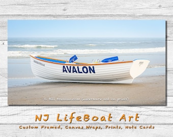Avalon NJ Lifeboat Art: Beach House Decor