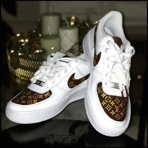 Ah love love loving these custom Louis Vuitton inspired Air Force ones!!!  And they're under $210!!!!!