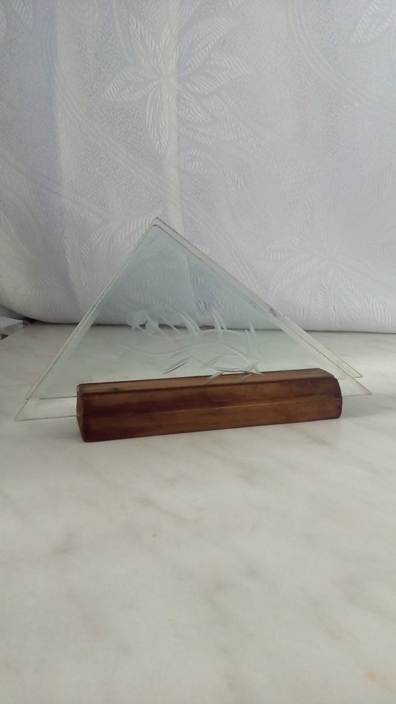 Vintage Glass Napkin Holder Vintage Napkin Vintage Holder Etsy