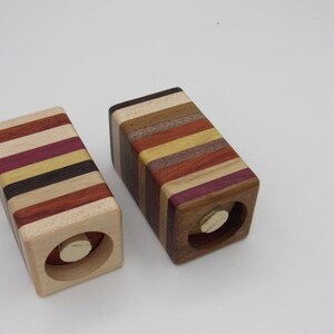 Salt & Pepper Shakers, Domestic Woods, Exotic Woods, Stainless Steel