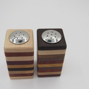 Salt & Pepper Shakers, Domestic Woods, Exotic Woods, Stainless Steel