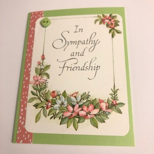 Sympathie et amitié, carte Syle vintage