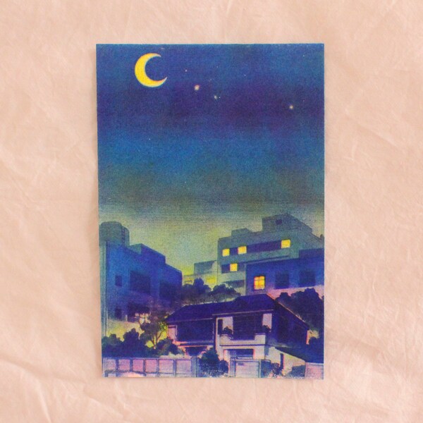 Mini Riso poster, Sailor Moon Riso print, Bunny's House trichromatism