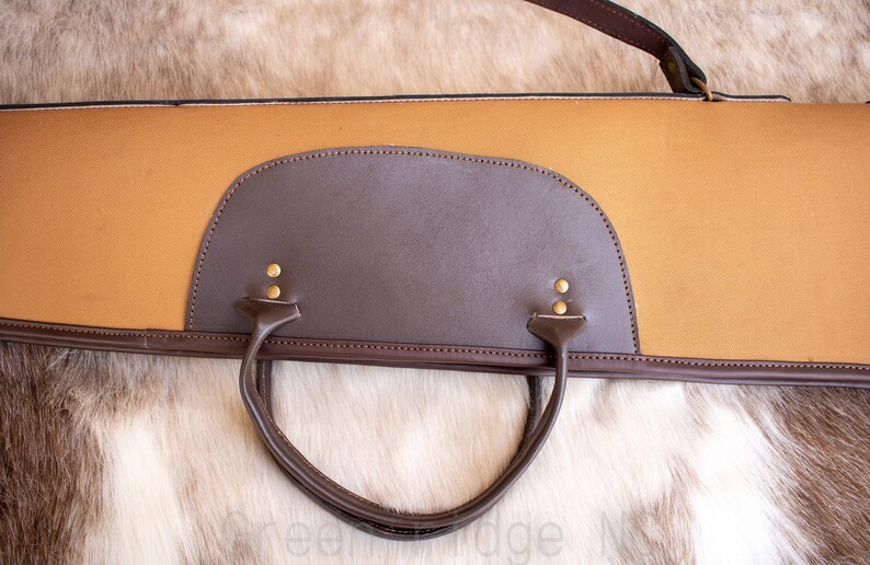 Canvas Rifle Carry Case With Leather Trims Rifle Cover and Etsy